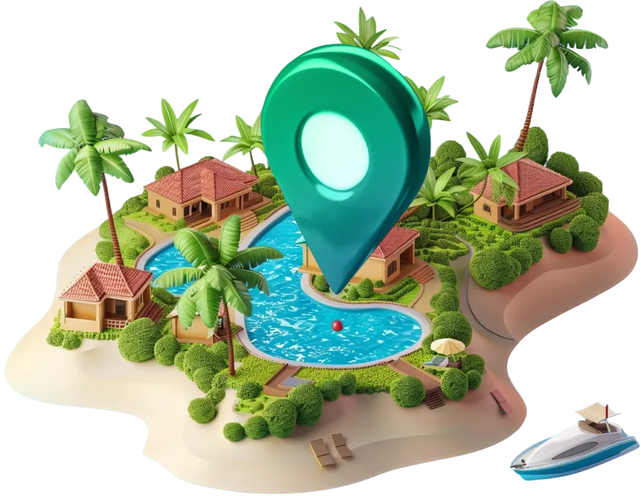 Mapa com imóveis em Preá e Jericoacoara